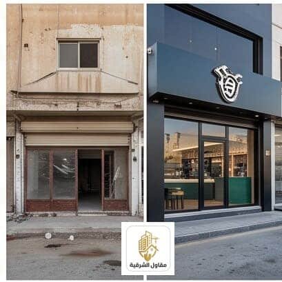 تصميم كافيه في الخبر قبل وبعد