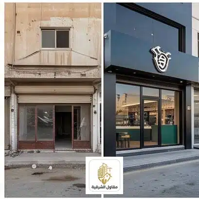 تصميم كافيه في الخبر قبل وبعد