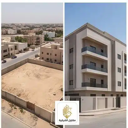 بناء عمارة في الخبر قبل وبعد - مقاول الشرقية